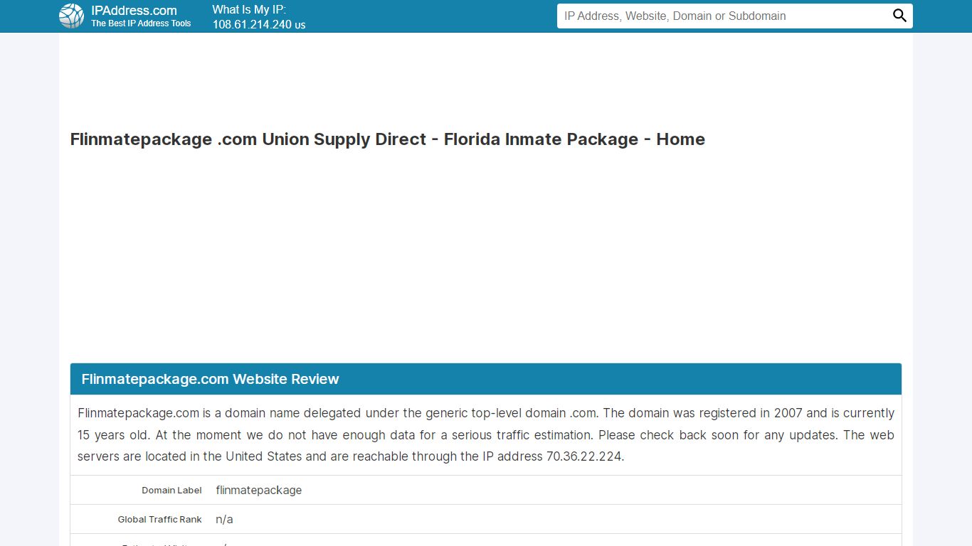 Union Supply Direct - Florida Inmate Package - Home